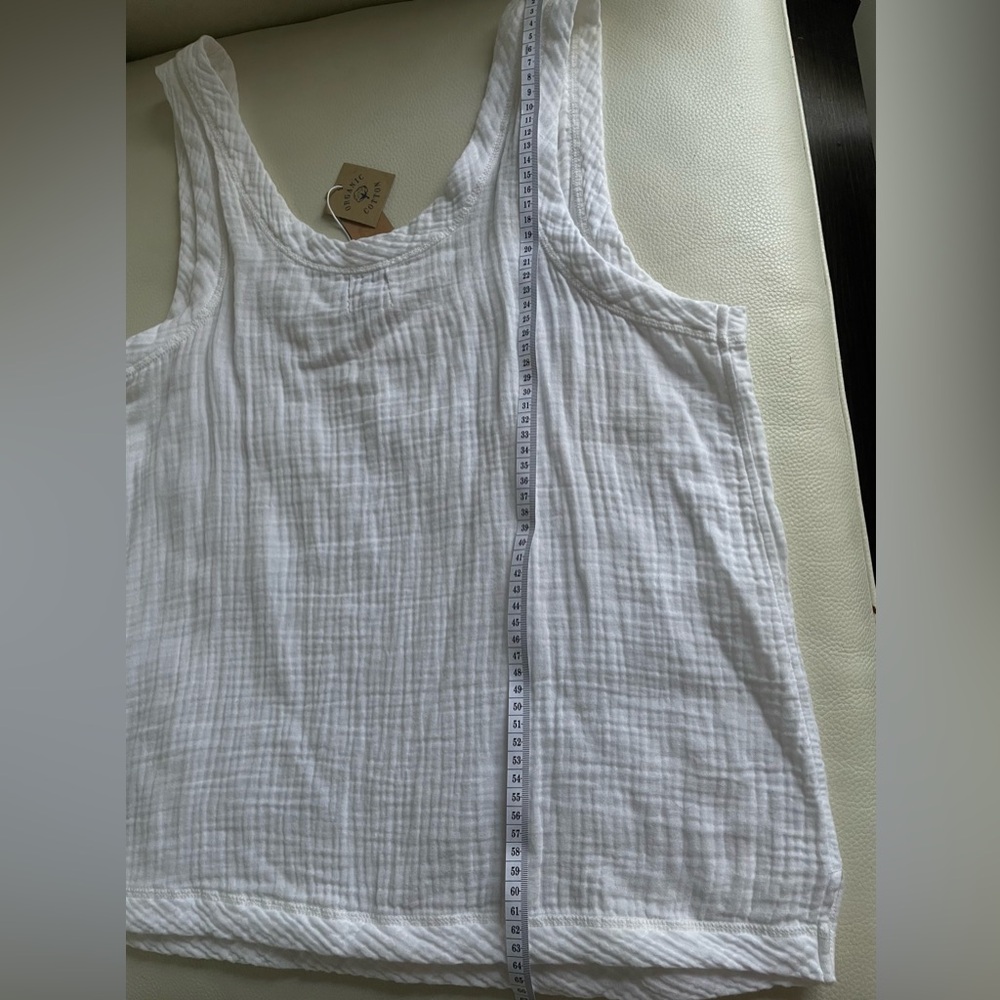Faherty White Scoop Neck Tank Top - Picture 7 of 9